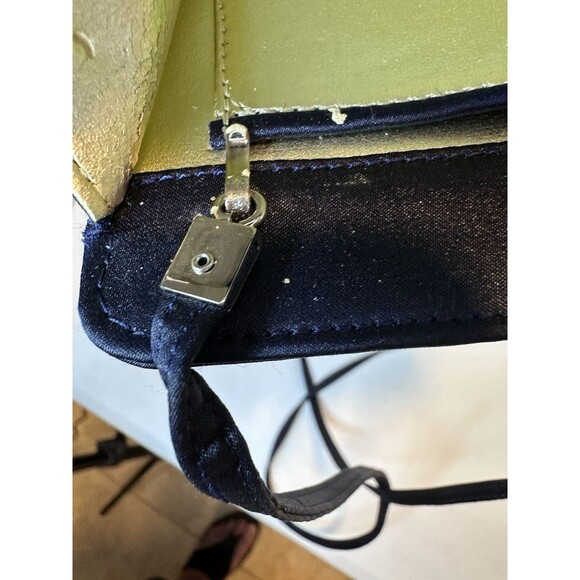 Saks Fifth Avenue Vintage Italy Black Satin Cocktail Purse With Jewel Clasp - Picture 8 of 11